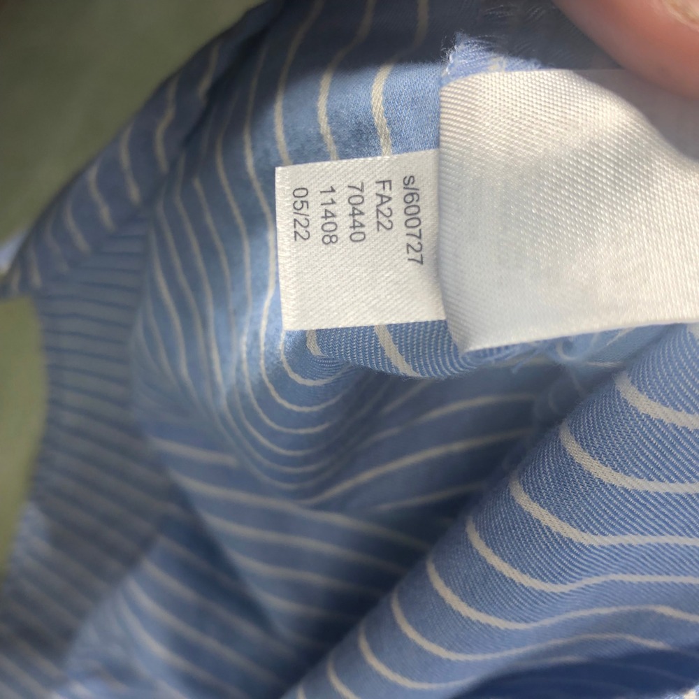 LOFT Striped Button Down Shirt Womens Small Blue White Long Sleeve 600727 - Picture 4 of 16